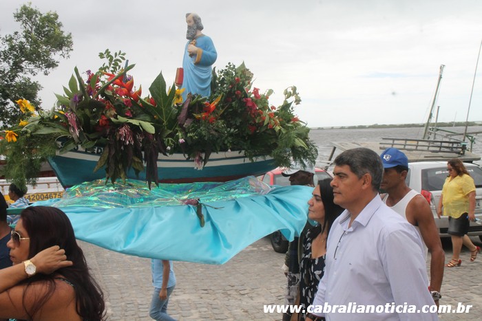 Prefeito e Pescadores comemoram juntos São Pedro em Cabrália